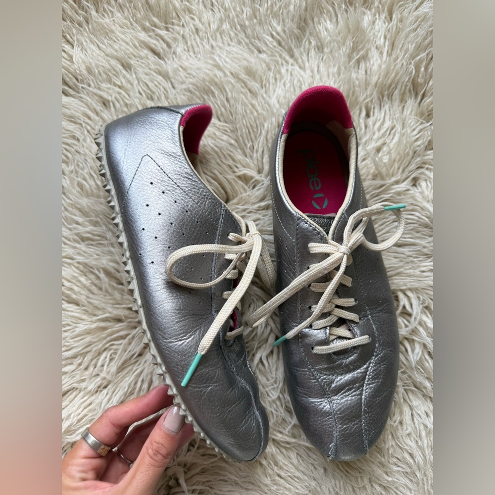 PLAE Sun Hematite metallic full grain leather sneakers Packables Collection 10 - Picture 9 of 16